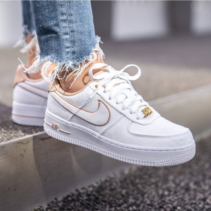 Jual Sepatu Nike Air Force 1 Low '07 Lux White Gold Beige Premium Original | Shopee Indonesia