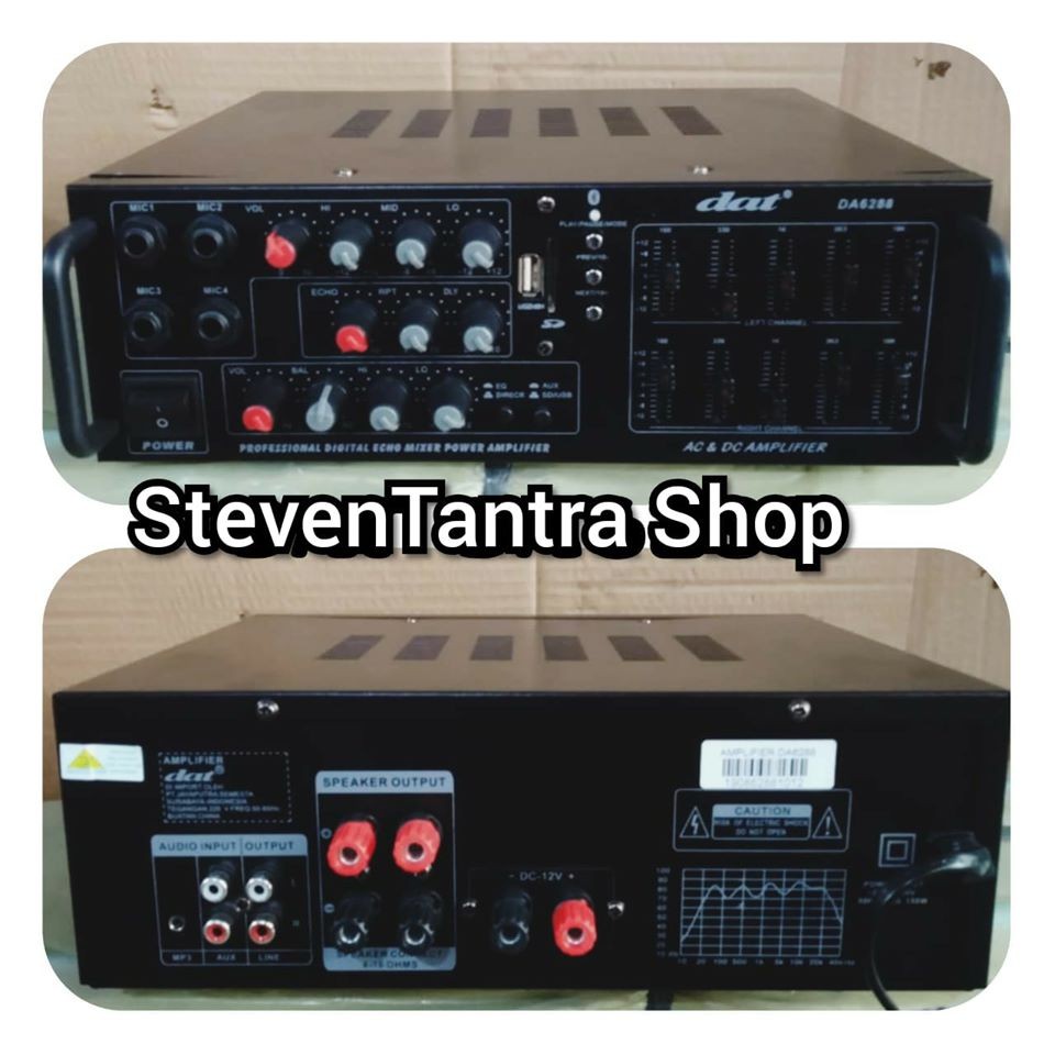 Jual Professional Power Amplifier DAT DA6288 ( USB / Mp3 / Bluetooth