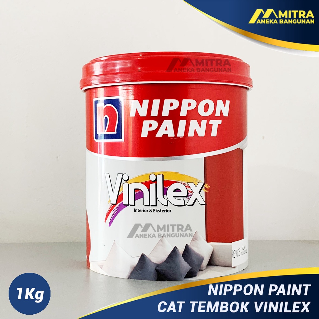 Jual CAT TEMBOK NIPPON PAINT VINILEX 1 KG / WARNA HITAM PUTIH / CAT