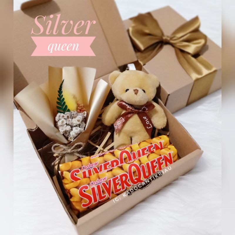 Jual Kado Coklat Silverqueen Valentine Imlek Natal Lebaran Sincia Hampers Ultah Murah Gift Box Snack | Shopee Indonesia