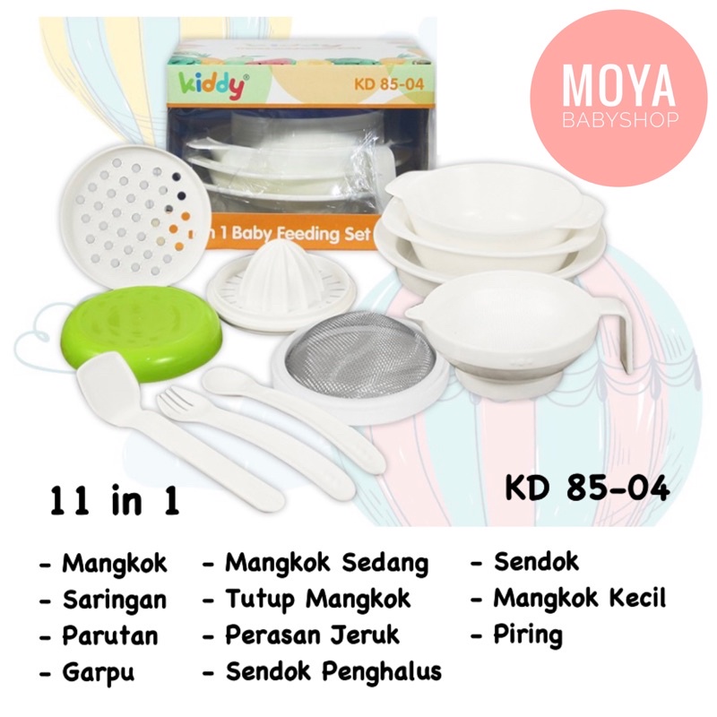 Jual FOOD MAKER MPASI BAYI KIDDY 11 in 1 PERLENGKAPAN MAKAN MPASI