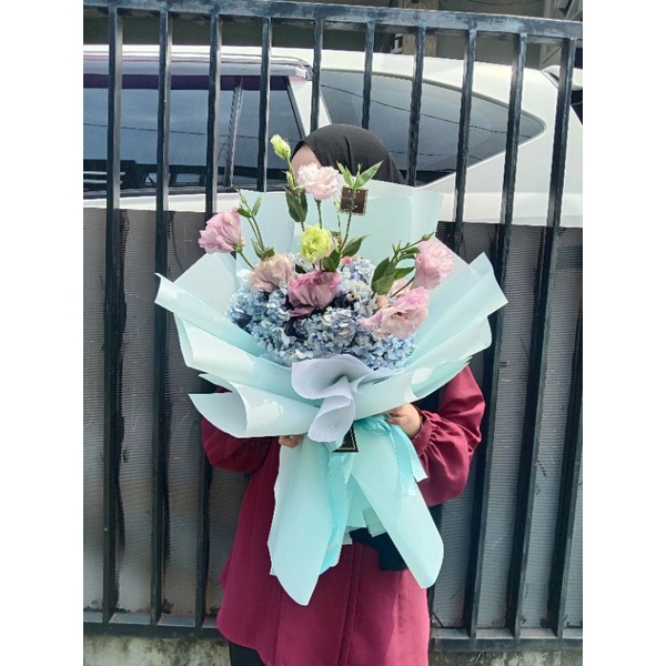 Jual Fresh Flowers Bouquet Hydrangea Bouquet Buket Hydrangea