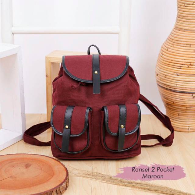 Ransel 2 Poket Ransel tosika Best Seller Ratu SlingBag Pusat tas Shopee Indonesia
