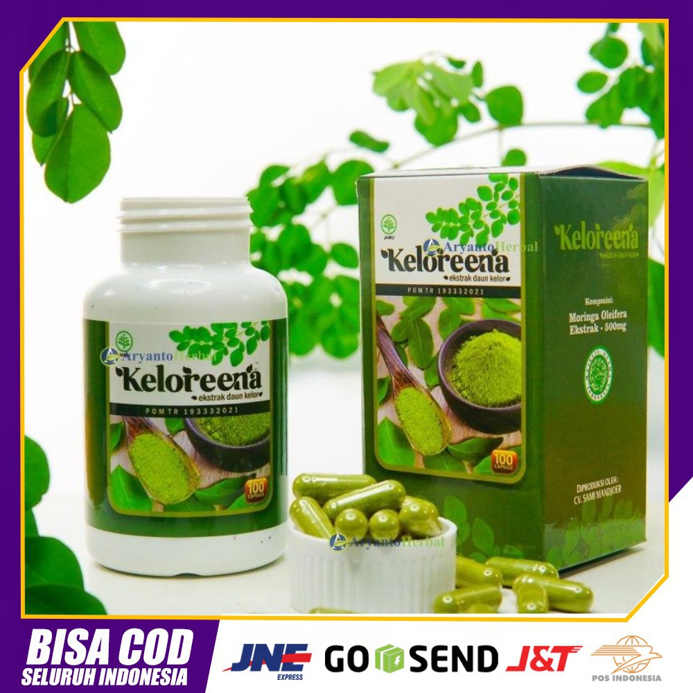 KELOREENA Kapsul Daun Kelor Asli 100 [BERGARANSI] Bisa COD (Bayar Di