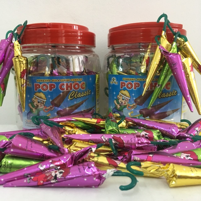 Jual Pop Choc Classic Coklat Ninja Chocolate Payung Permen Payung Jadul | Shopee Indonesia