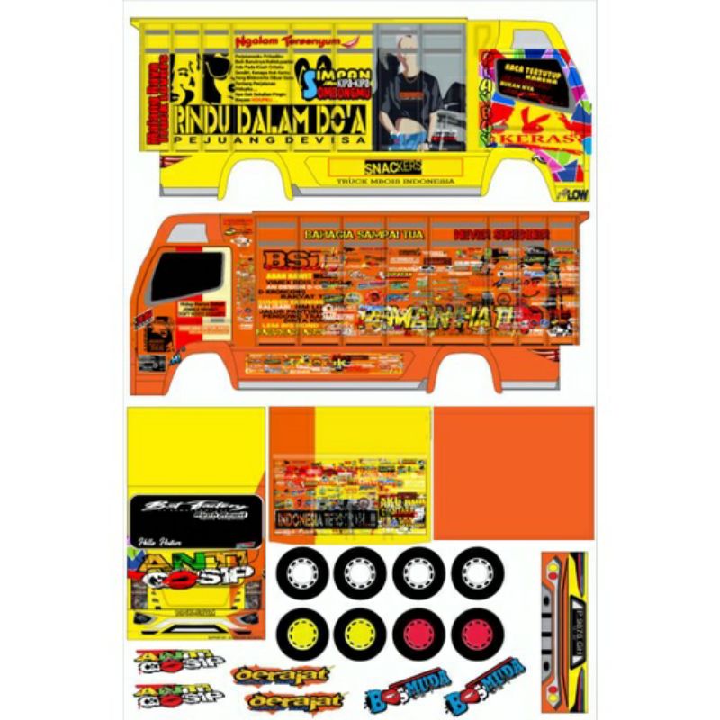 Jual stiker/pola/truk/oleng/termurah Indonesia