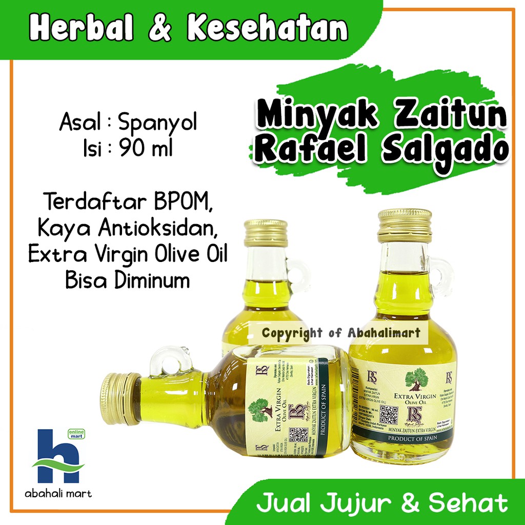 ASLI Minyak Zaitun RS Rafael Salgado 90ml Bisa Diminum Suplemen MPASI Extra Virgin Olive Oil