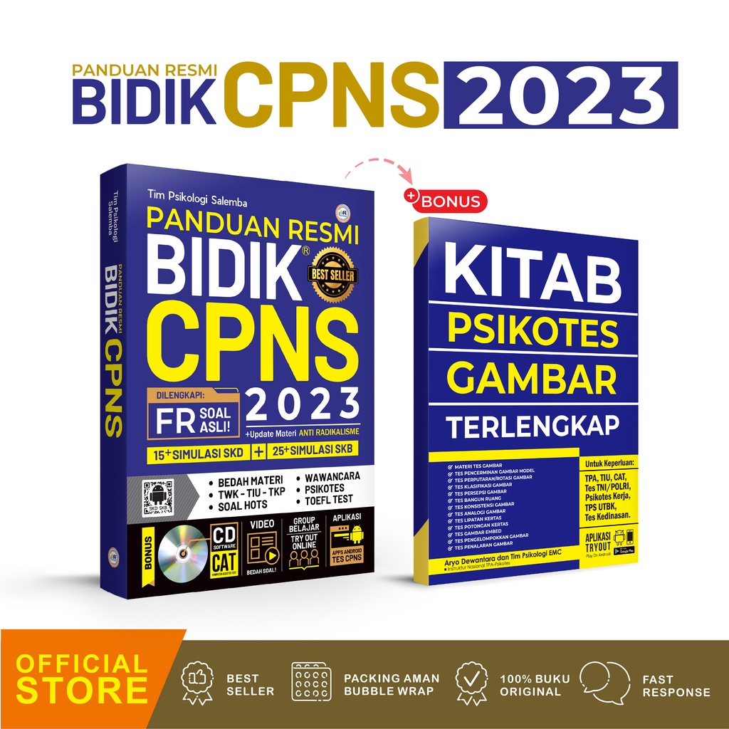 Download Panduan Resmi Bidik CPNS 2023 + BONUS KITAB PSIKOTES GAMBAR CPNS