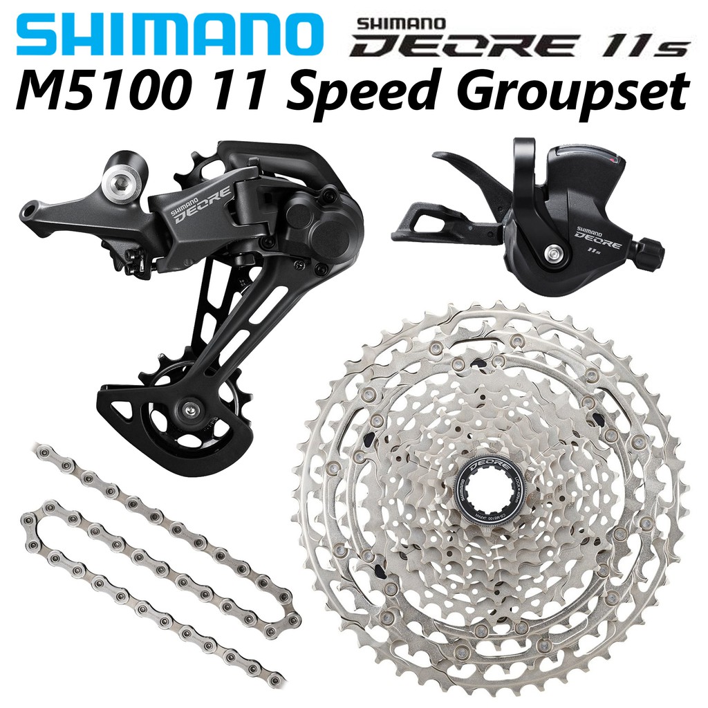 Jual Shimano Deore M5100 11 Speed Groupset 11-51T 4 Kit Sl/Rd/Cs-M5100 Hg601 Oe | Shopee Indonesia