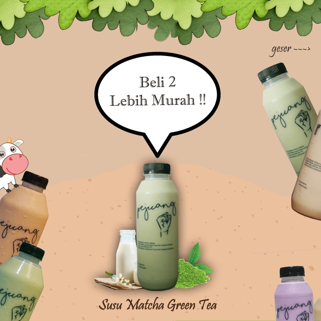 Jual Susu matcha green tea 250 ml susu kekinian susu literan