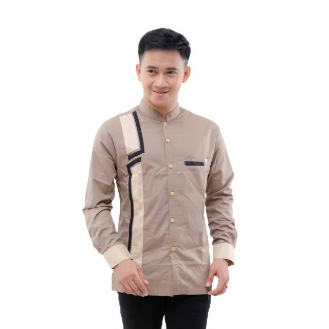 Jual Baju Koko Lengan Panjang Warna Coksu Coklat Muda Coklat Susu Pria Dewasa Remaja Ukuran M L Xl Xxl | Shopee Indonesia