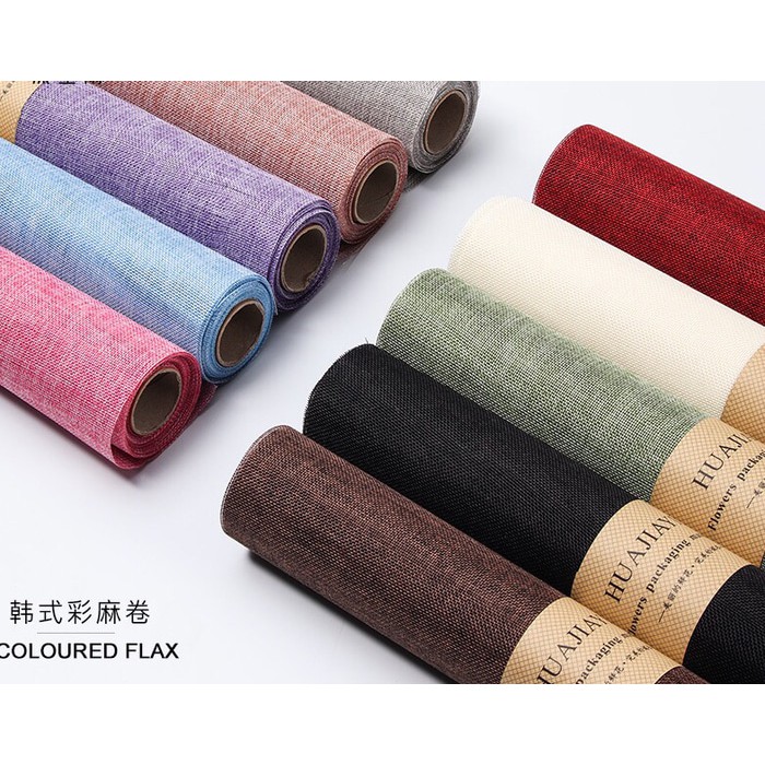 Kertas Bunga Roll/Color jute roll/kain jute/wrapping paper/kertas buket
