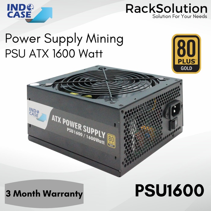 Jual PSU1600 Indocase Power Supply Mining 1600 Watt PSU 1600W Pure 80