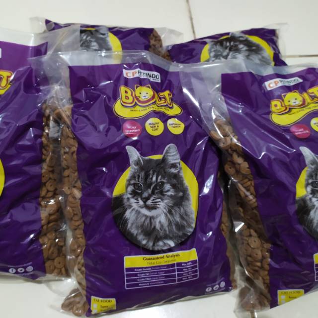 BOLT Cat Makanan Kucing REPACK 1 Kg / Kibble DONAT / IKAN Shopee