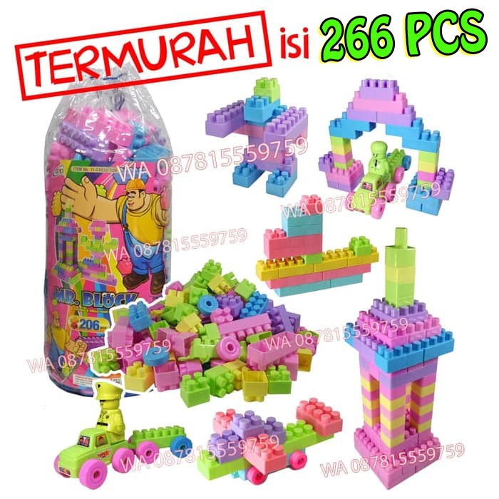 Jual Mainan Block Blok Balok Murah Buat Anak Balita Edukasi Edukatif Edukatif Edukasi Toys Murah 306 Pcs Indonesia|Shopee Indonesia