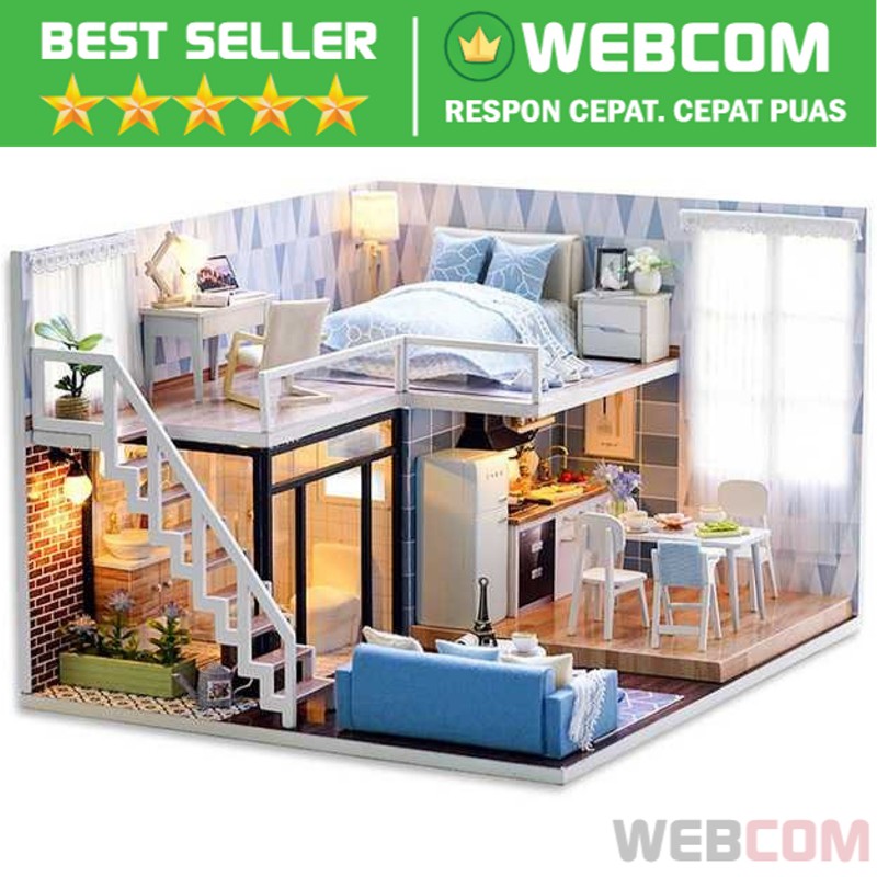 Miniatur Rumah Boneka DIY Doll House Wooden Furniture