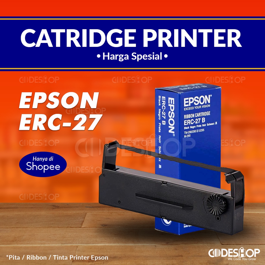 Jual Ribbon Cartridge Epson ERC27 Tinta Printer Epson TMU295 Shopee