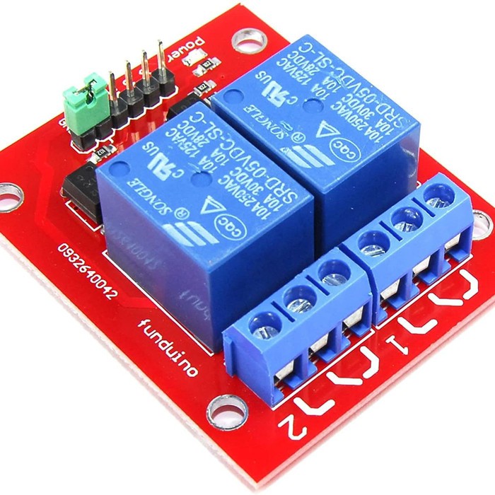 Jual KEYES 5V 2 CHANNEL RELAY MODULE MD-002 250V AC 30V DC FUNDUINO