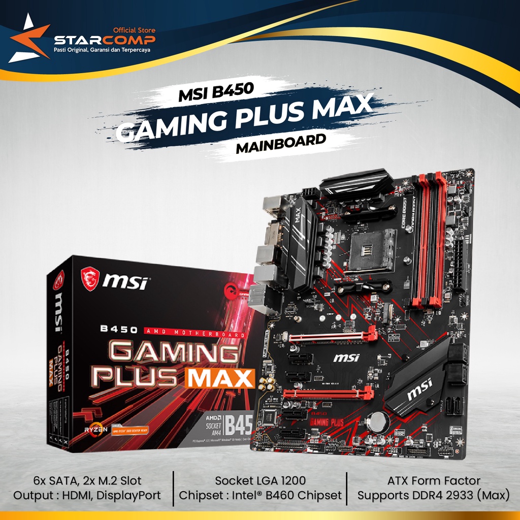 Jual Msi B450 Gaming Plus Max - Socket Amd Am4 | Shopee Indonesia