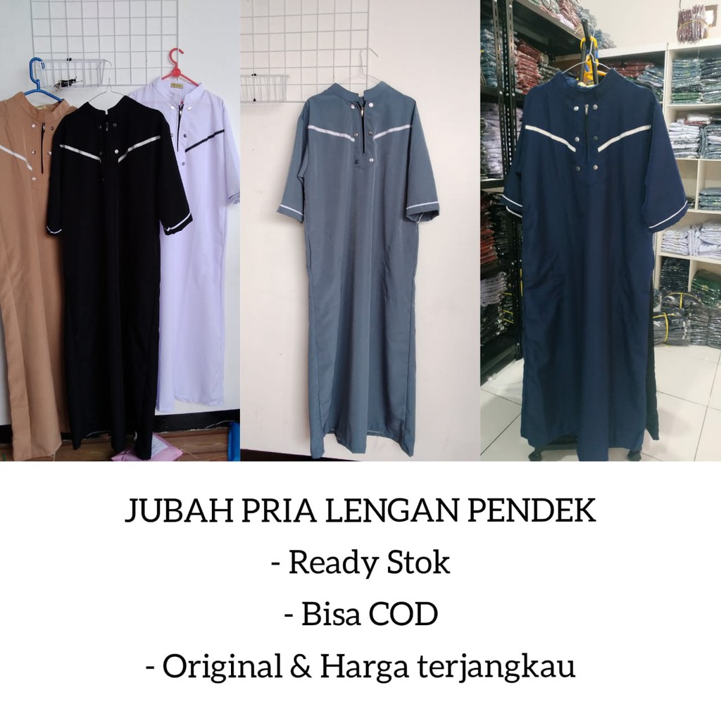 Jual PROMO JUBAH GAMIS PRIA MODEL TERBARU / JUBAH GAMIS LENGAN PENDEK