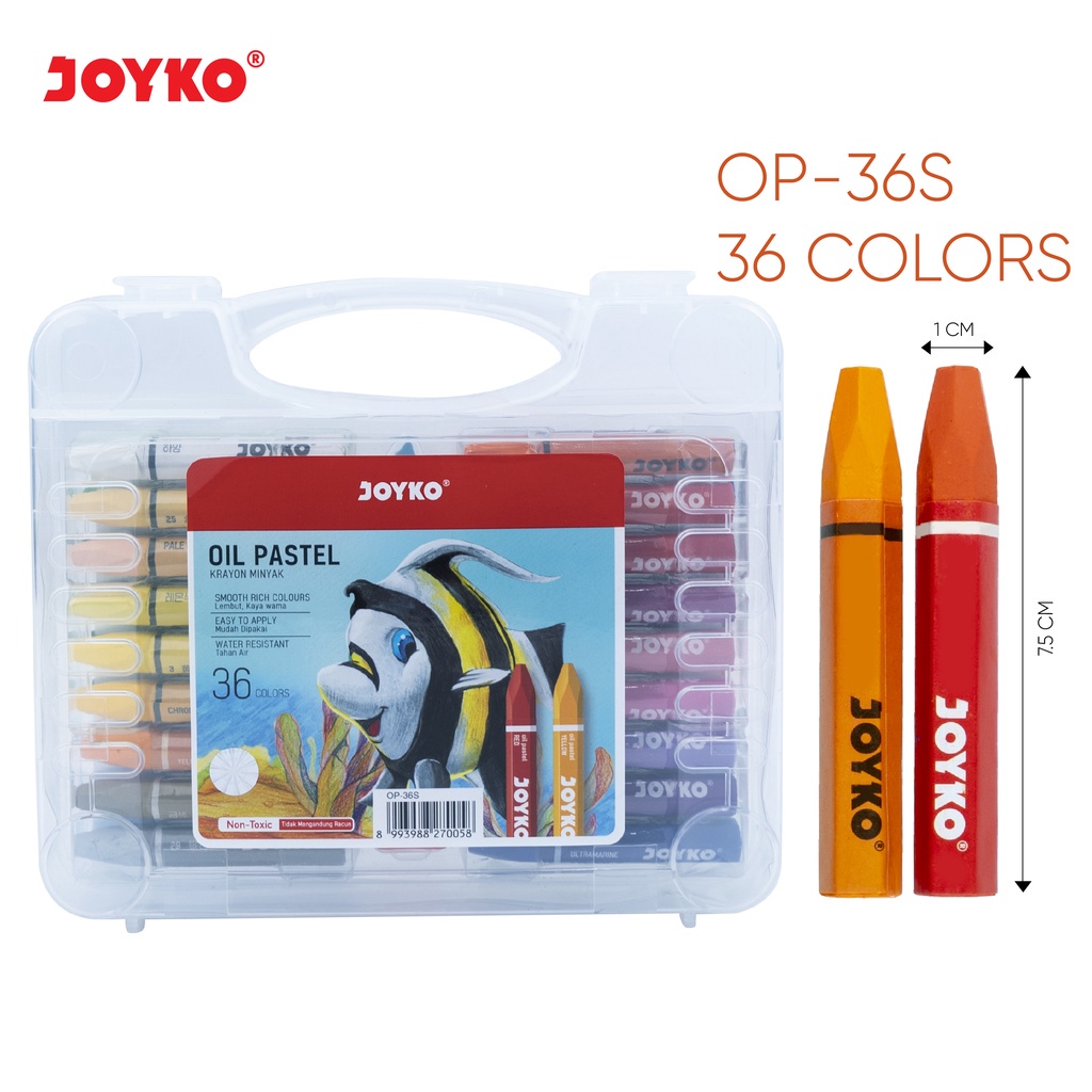 Jual Krayon 36 Warna Crayon Oil Pastel Joyko OP36S Shopee Indonesia