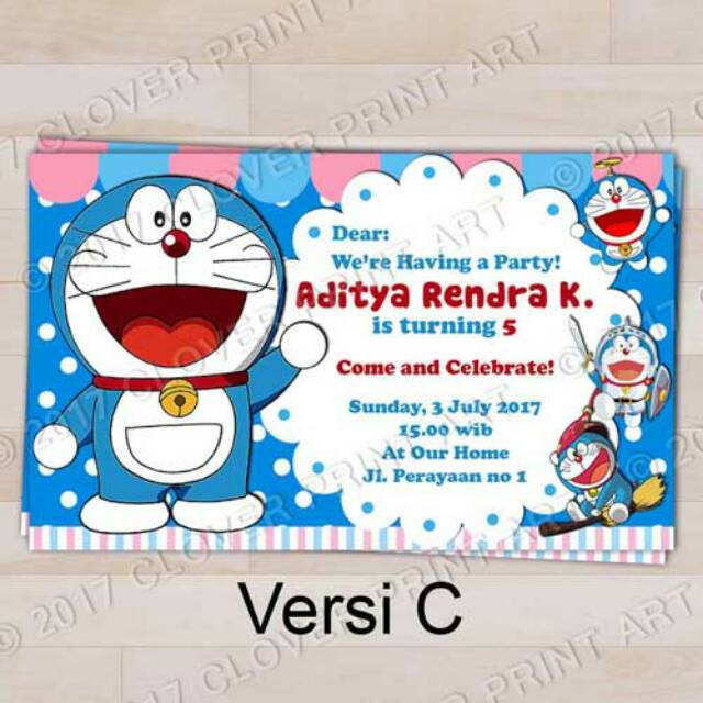 Undangan Ulang Tahun Karakter Doraemon kumpulan kartu ucapan