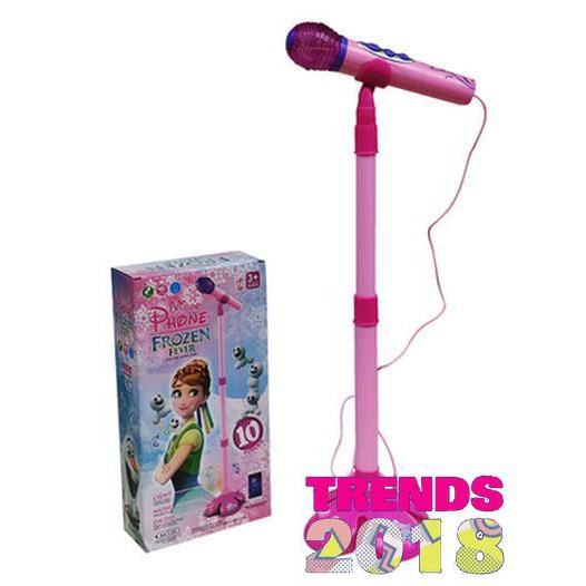 Jual Promo Harga Termurah Mainan Anak Yh008B Microphone Mic Karauke Frozen Anak Suara Single | Shopee Indonesia