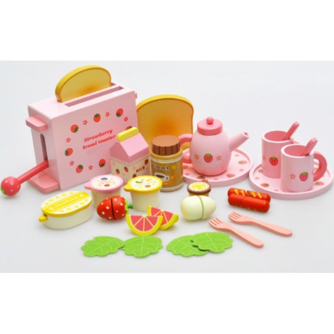 Jual Wooden Toys Mother Garden Stowberry Bread Toaster Shopee Indonesia