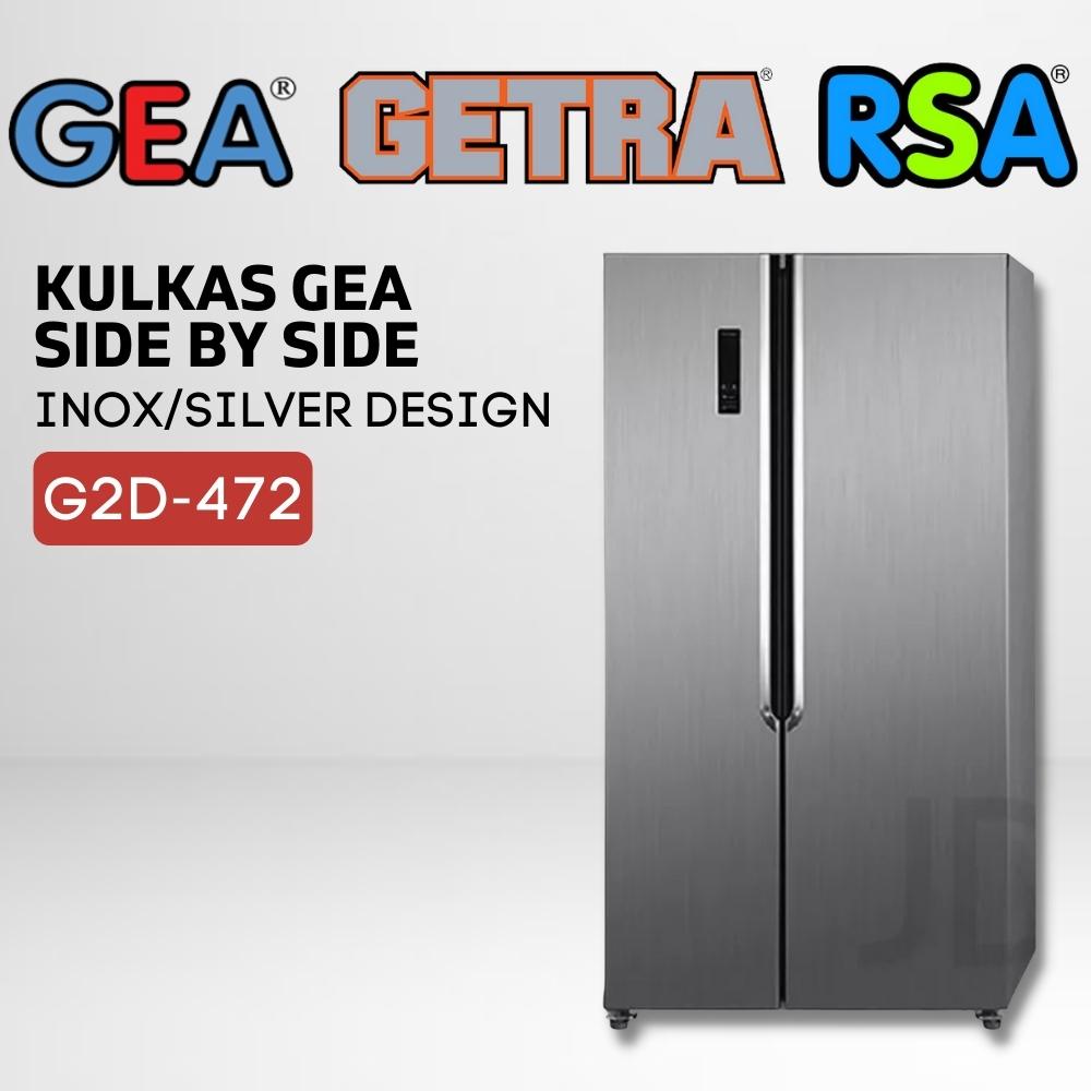 Jual KULKAS SIDE BY SIDE GEA G2D472 INOX KULKAS 2 PINTU G2D 472 SILVER