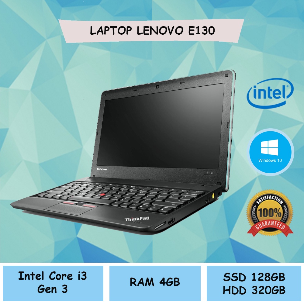 Jual LENOVO LAPTOP E130 CORE I3 3GEN RAM 4GB Storage 128/320GB Bekas