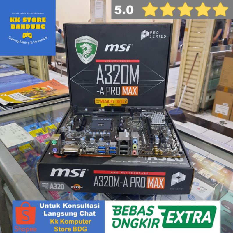 Jual MOTHERBOARD MSI A320MA PRO MAX MB AMD AM4 MSI A320M A PRO / MAX