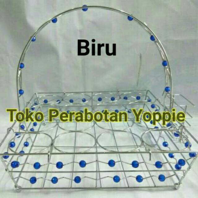 Rak aqua stainless isi 16 / Rak air minum / Rak aqua / Rak aqua bistro /  Tempat minuman gelas | Shopee Indonesia