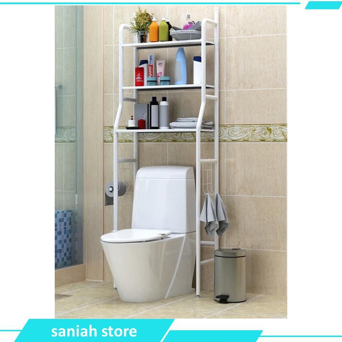 Jual Rak Toilet Organizer WC Tissue Sabun Kloset Kamar Mandi Rak susun