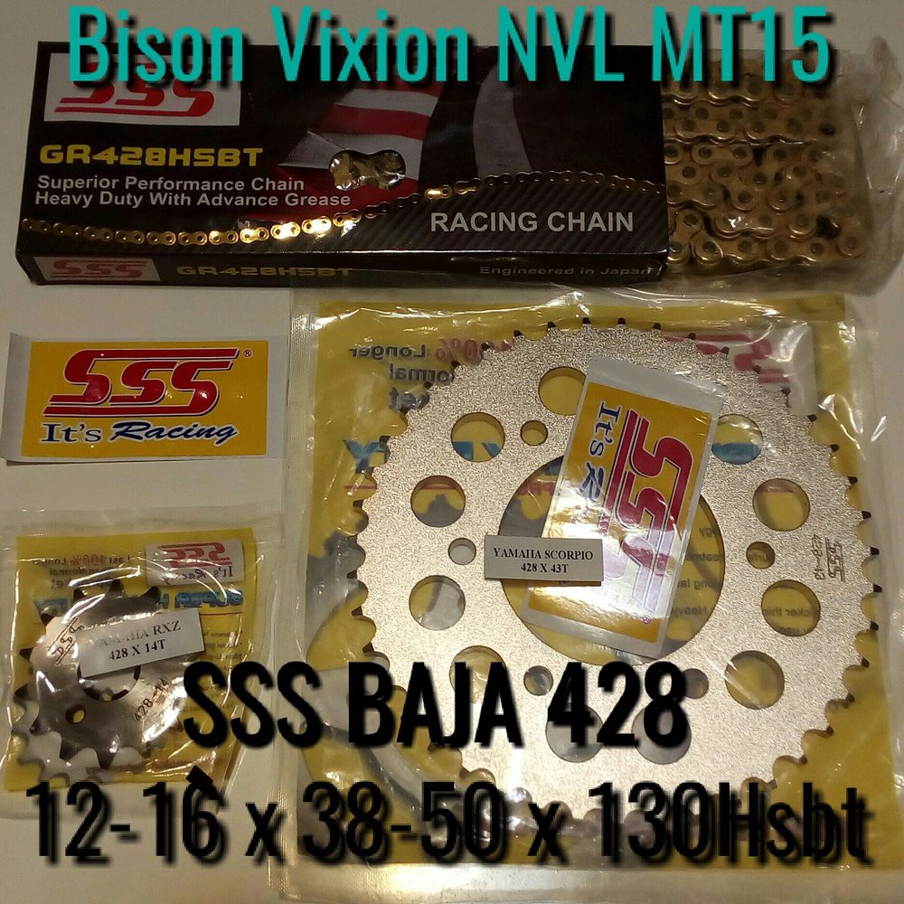 GEARSET / GIRSET / GEAR SET/ GIR SET BYSON, VIXION, NEW VIXION LIGHTNING, MT15 SSS / 428 SB