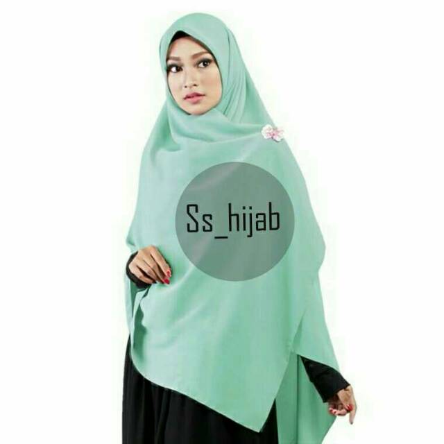 JILBAB SEGI EMPAT UK 150X150 WOLFIS SYAR'I HIJAN INSTANT Shopee