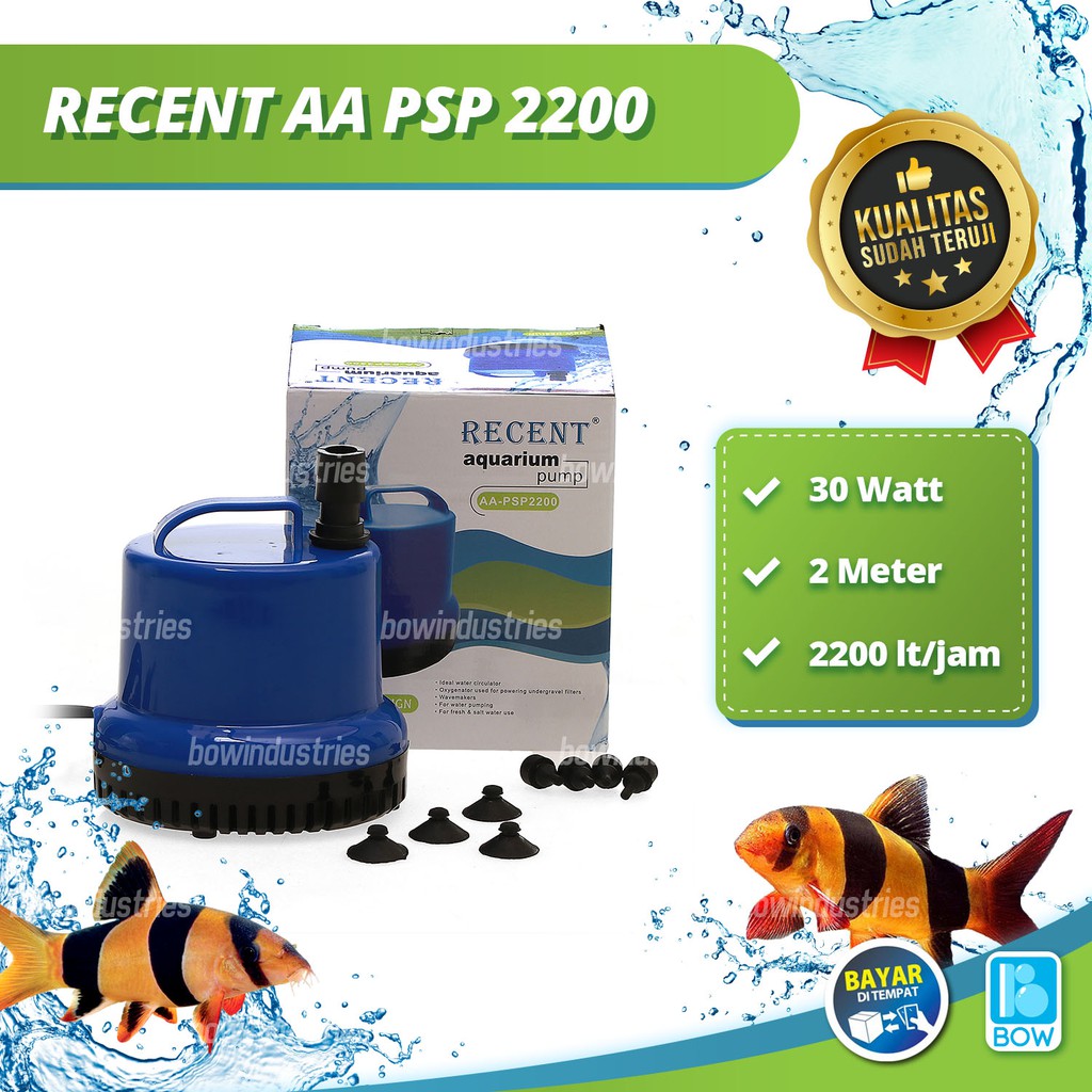 Pompa Air Celup Kolam Ikan Aquarium Aquascape RECENT AA