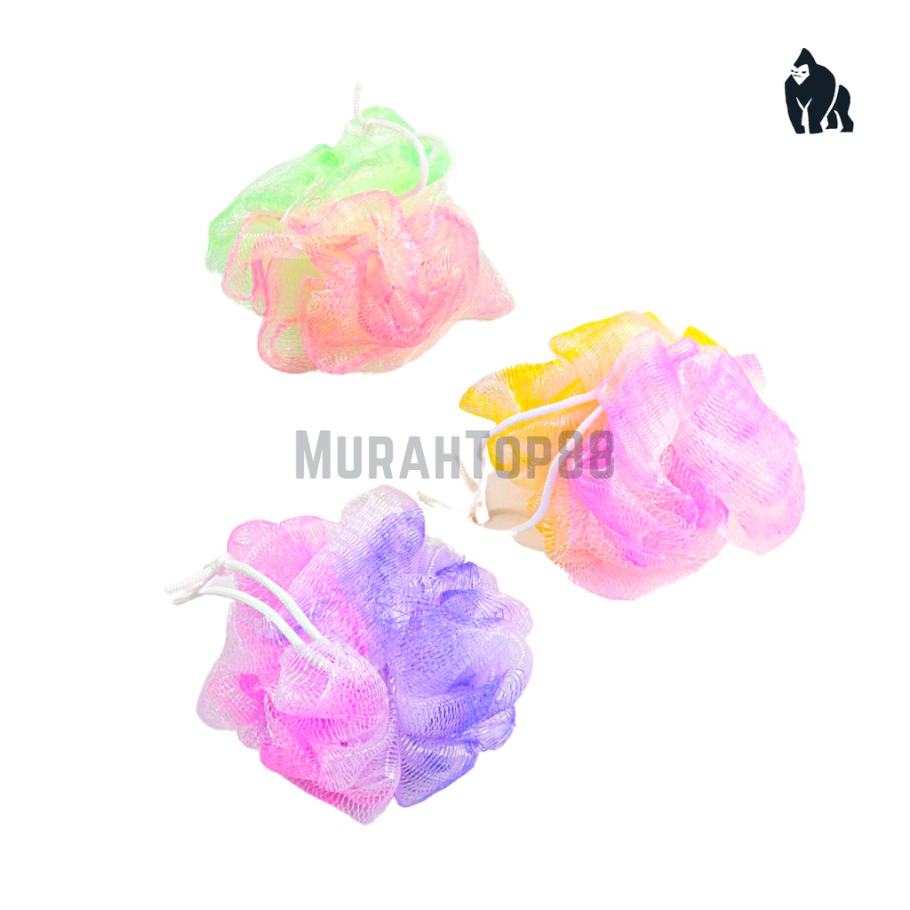 Jual Spons Mandi Jaring 30 gr Warna Pelangi / Shower Bath Puff Murah Shopee Indonesia