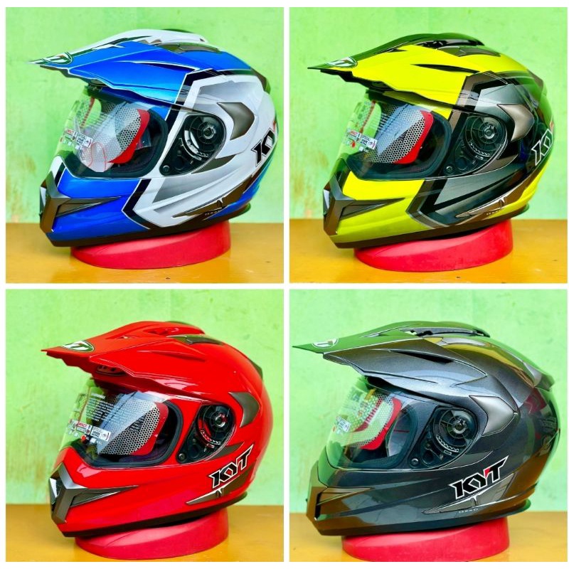 Jual helm KYT Enduro r solid / KYT Enduro r1 Shopee Indonesia