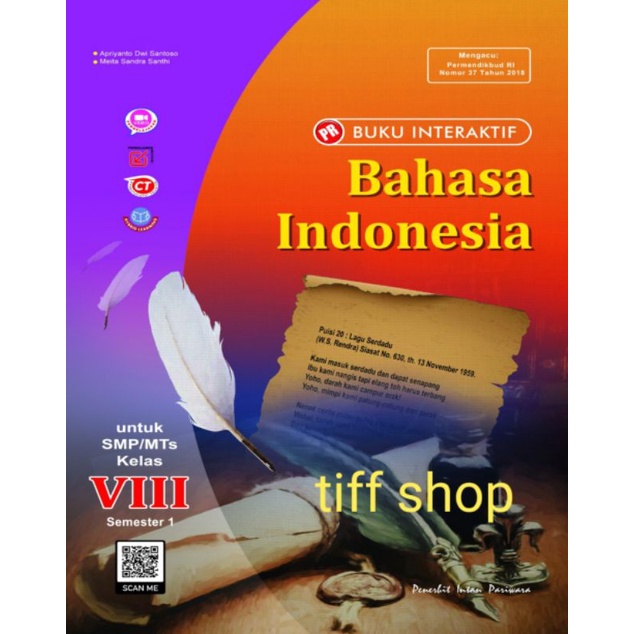 Buku LKS/ PR Interaktif Bahasa Indonesia kelas VIII, 8 semester 1, 8A (K13  revisi), cetakan 2021 | Shopee Indonesia