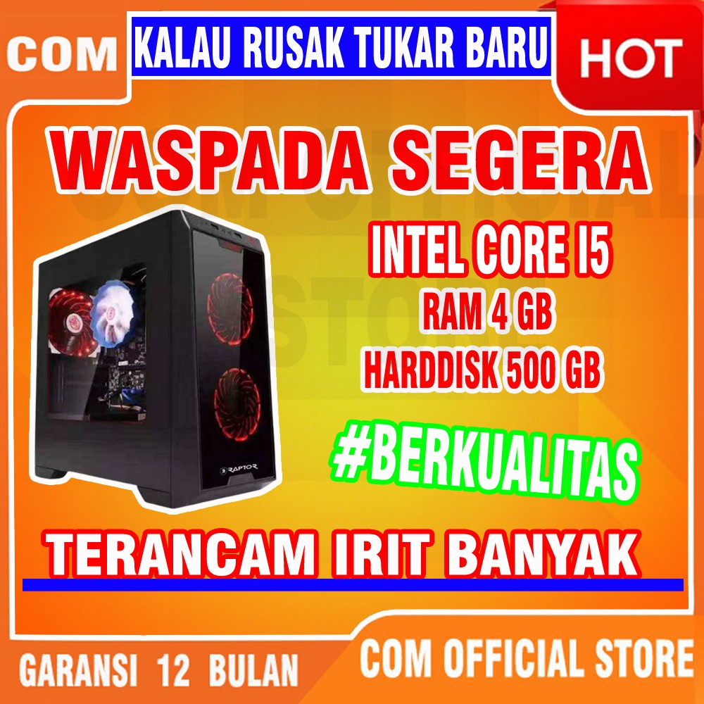 komputer lengkap cpu computer CORE I5 4GB rakitan kantor MURAH TAHAN