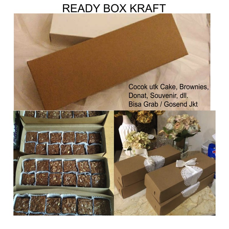 Kotak Kraft Dus Kue / Dus Brownies / Box Kue Brownies