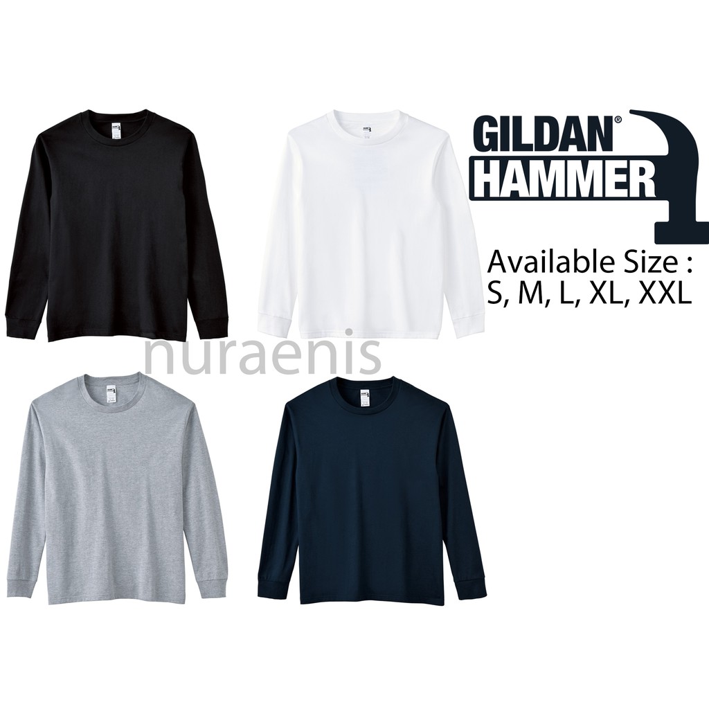 Kaos Polos Lengan Panjang Gildan Hammer HA40 Hammer Longsleeve Setara