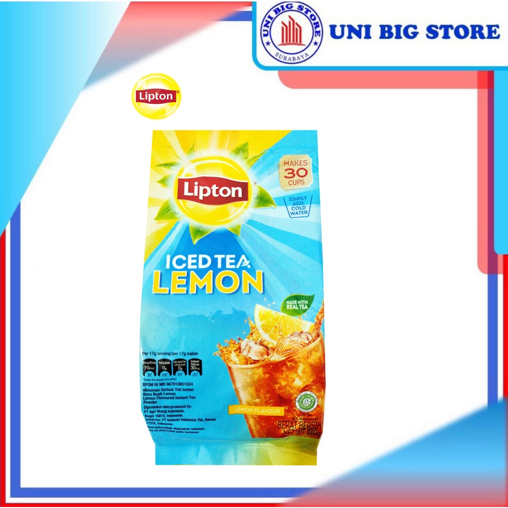 Jual Lipton Iced Ice Tea Lemon Powder 510 gr Shopee Indonesia