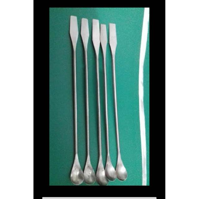 Spatula Laboratorium Panjang 18cm Stainless Steel Sendok untuk Reagent