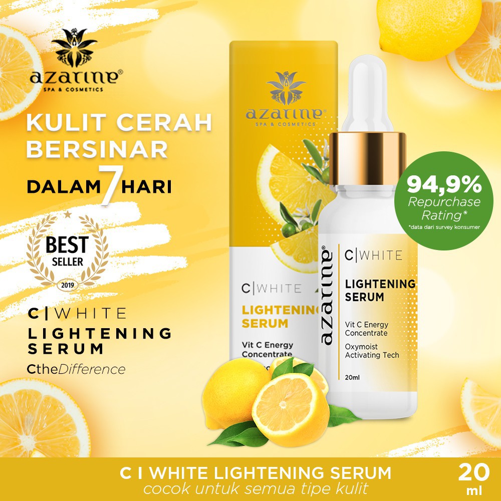 Jual AZARINE C WHITE LIGHTENING SERUM VITAMIN C 20ML /N000390 Shopee