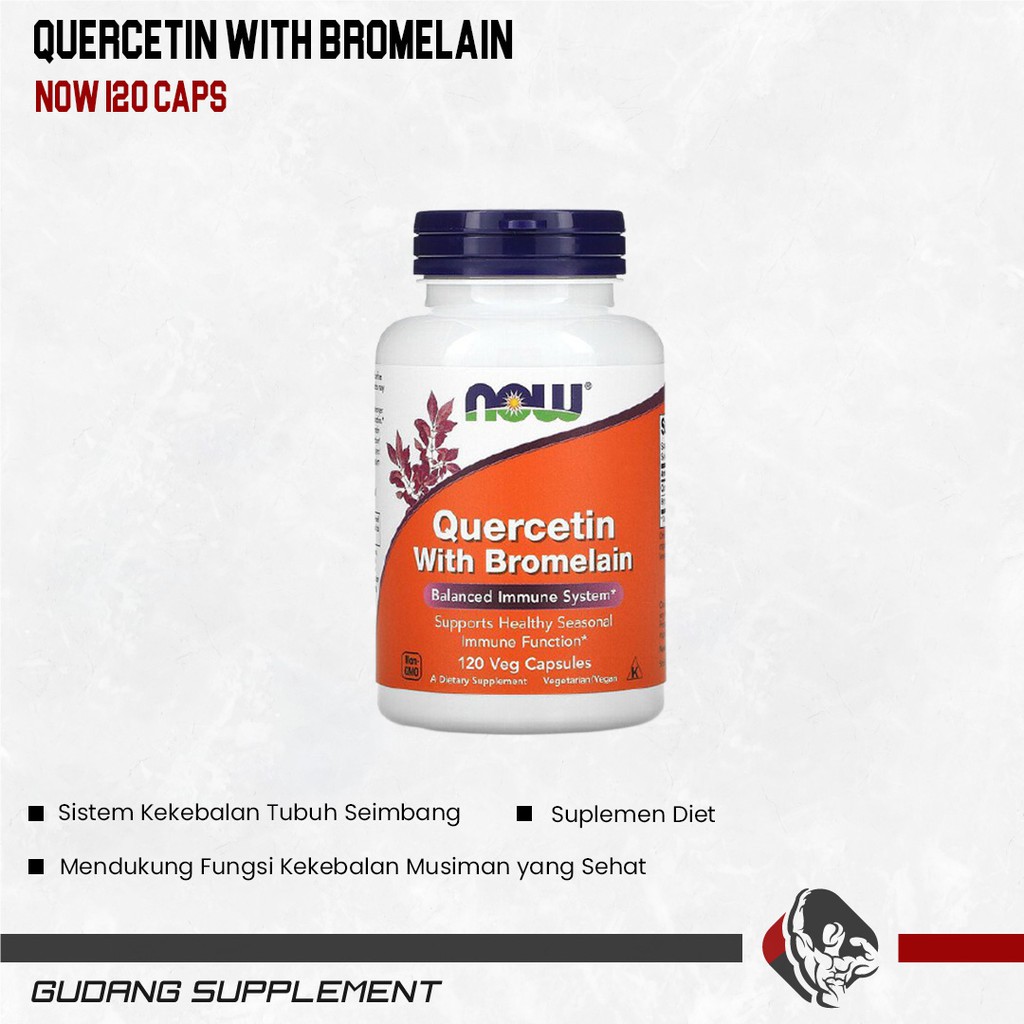Jual Now Foods Quercetin With Bromelain 120 Caps Shopee Indonesia