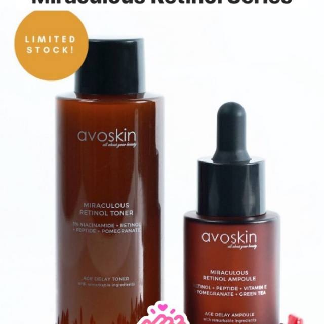 OVOSKIN Miraculous Retinol Ampoule / Toner Share in bottle Shopee