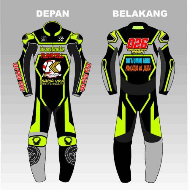 Wearpack Balap Free Desain Free Sleding Wearpack Roadrace Custom Dewasa | Shopee Indonesia