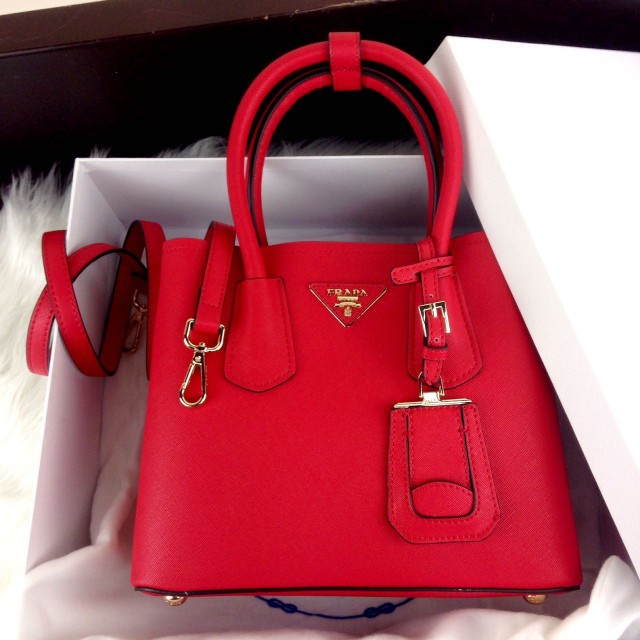 Tas PRADA Saffiano Double BB 8888 UIO 84 batam impor original fashion branded reseller sale