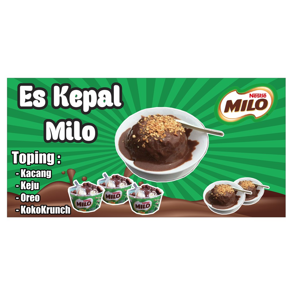 Gambar Banner Es Kepal Milo AR Production